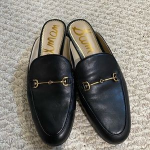 Sam Edelman Black Leather Mules